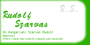 rudolf szarvas business card